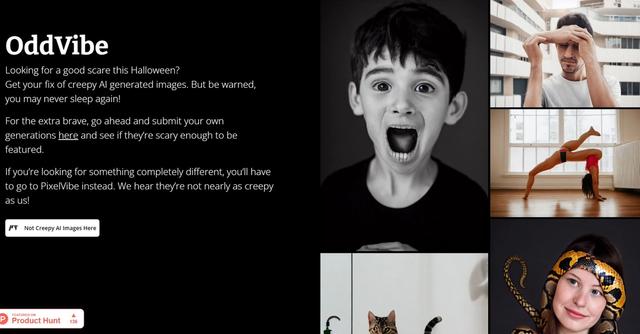 Oddvibe - OddVibe is a collection of AI-generated creepy images designed to unnerve and shock viewers.