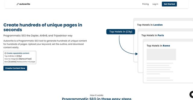Autowrite - Autowrite is an AI-powered content creation tool that helps businesses generate high-performing content for various platforms, tailored to their tone and optimized for SEO and social media.