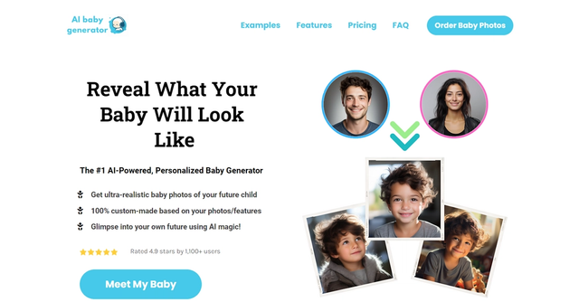 AI Baby Generator - AI Baby Generator is an AI-powered tool that predicts what a baby will look like based on parent photos or physical descriptions.