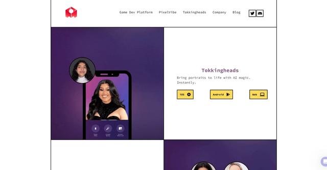 TokkingHeads - TokkingHeads is a powerful animation tool that brings portraits to life with just a few clicks