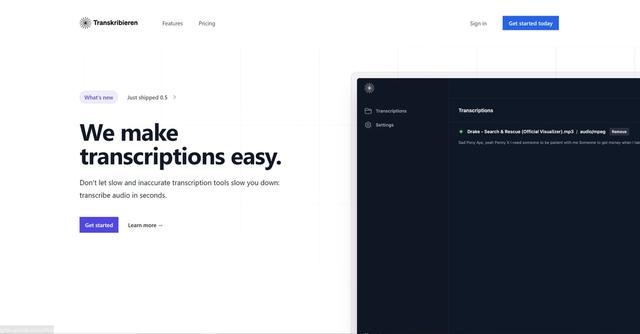 Transkribieren - Fast and accurate audio-to-text transcription assistant.