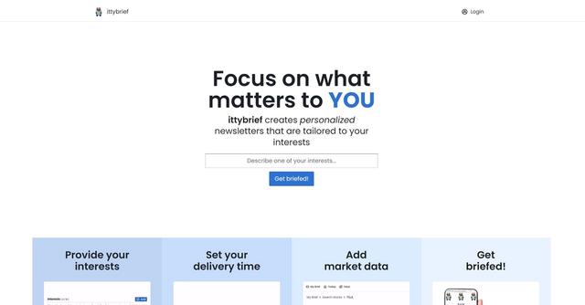 Ittybrief - Tailored daily news and podcasts.