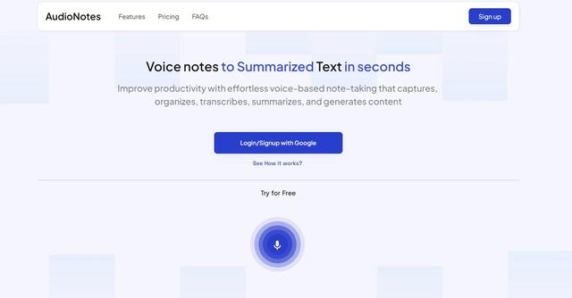 AudioNotes - Boost productivity with voice-based note-taking and instant summarization.