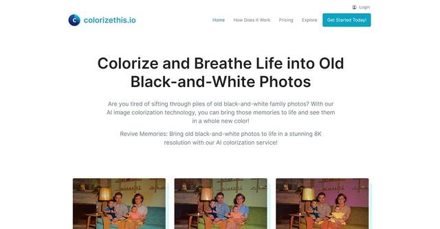 Colorizethis - Bring old black-and-white photos to life in stunning 8K