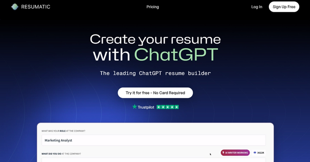 Resumatic - Resumatic enables users to craft personalized and professionally tailored resumes in a fast and efficient manner.