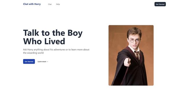 Chatwithfiction - Conversing with Harry Potter.