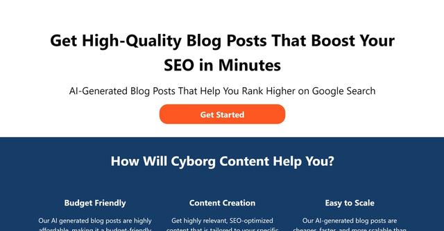 Cyborg Content - Generated SEO blog posts.