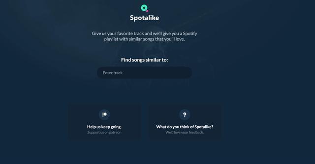Spot A Like - Generate a personalized Spotify playlist based on your favorite songs or artists