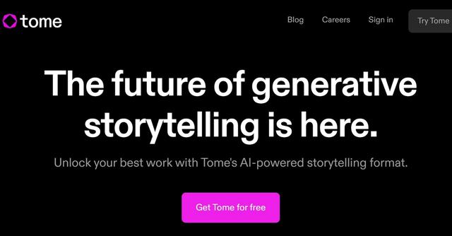 Tome - Unlock your best work with AI-powered generative storytelling from Tome.