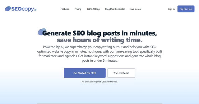 SEOCopy.ai - SEOCopy.ai is an AI-powered time-saving tool that enables website owners, marketers, and agencies to quickly generate or rewrite SEO-friendly copy.