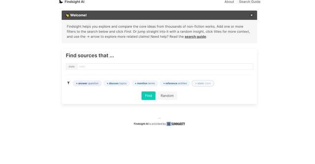 Findsight AI - Compare non-fiction ideas from multiple sources.