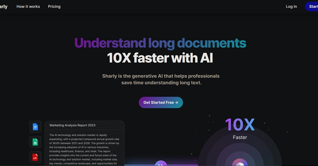 Sharly AI - Understand long documents 10X faster with AI