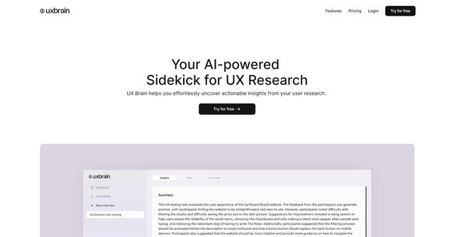 UX Brain - Your AI-powered Sidekick for UX Research