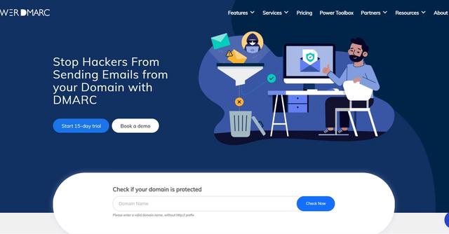 PowerDMARC - DMARC Protection is a service that helps domain owners protect their email domains from unauthorized use and email spoofing.