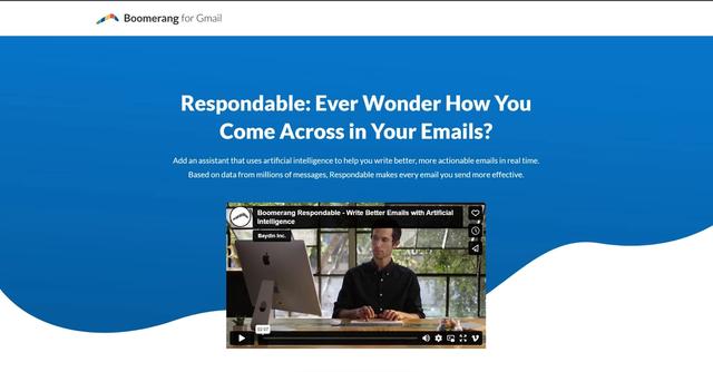 Respondable - Respondable is a email assistant that helps users write more effective emails in real time.