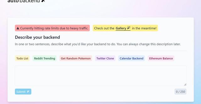 Auto Backend - Automatically create a backend for your app.