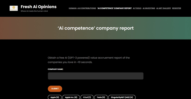 Freshly.ai - Determines if a public company may be a good investment.