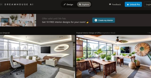 Dreamhouse AI - Interior design inspirations from your original space using AI