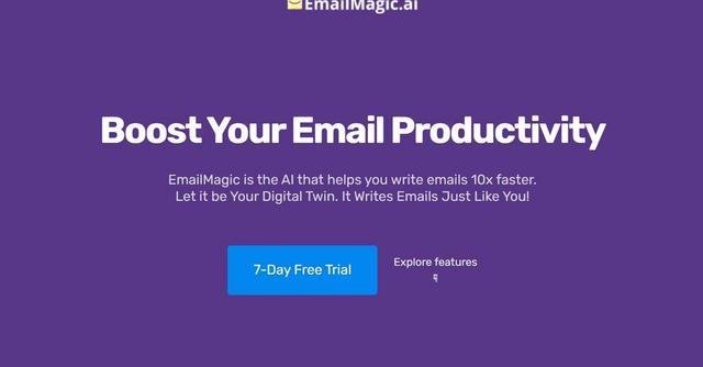 EmailMagic.ai - Use AI to write emails 10x faster.