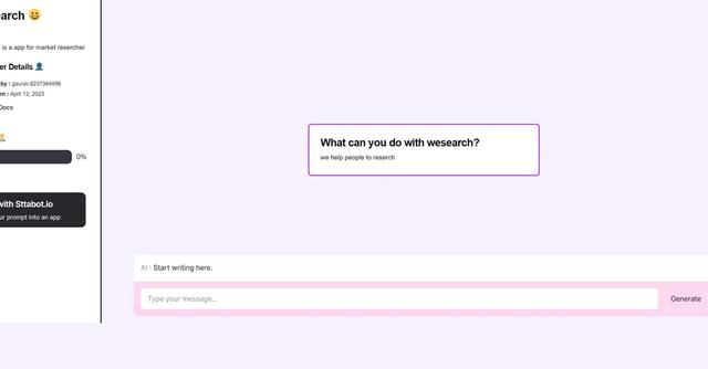 Wesearch - Make Market Research Effortless with Wesearch's Simplified Tool