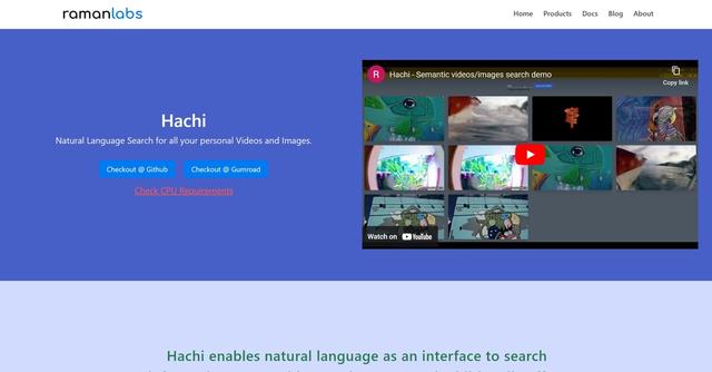 Hachi - Search personal media with natural language & face recognition