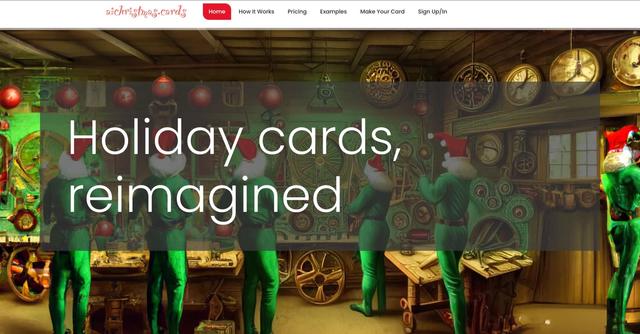 AIChristmas - AIChristmas is a unique holiday card service that utilizes advanced AI technology to instantly create and mail custom-made cards featuring AI-generated images and personalized messages.