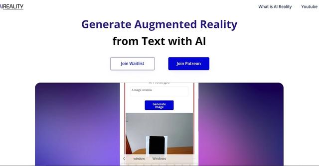 AI Reality - Generates AR prototypes from text.