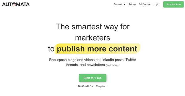 Automata - AI-powered Content Repurposing