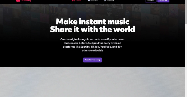 Boomy - Create music & get paid for every listen on 40+ platforms worldwide.