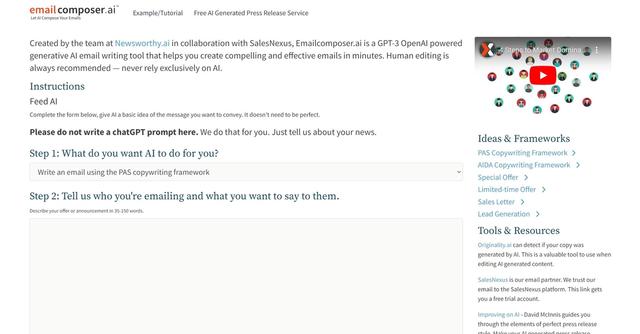EmailCompser.ai - Automated email copy generator for marketing.