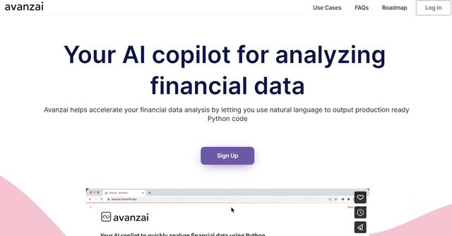 AvanazAI - AI copilot for analyzing financial data