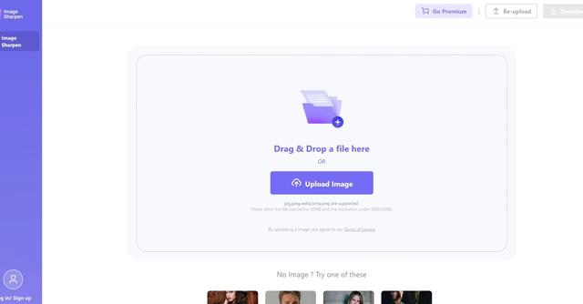 Image Sharpen - Web-based tool to enhance image sharpness and clarity.