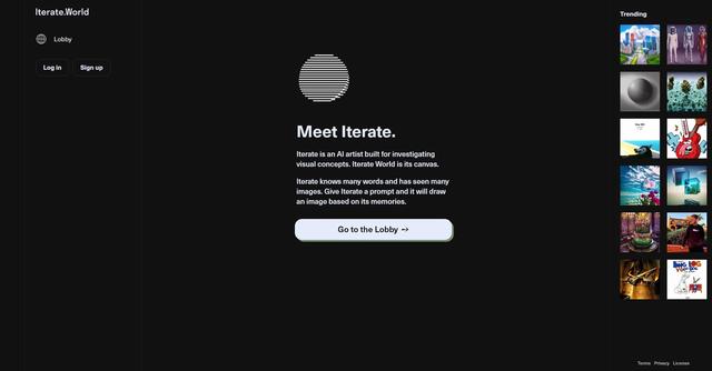 Iterate.World - Discover visual ideas with Iterate, an AI-driven artist