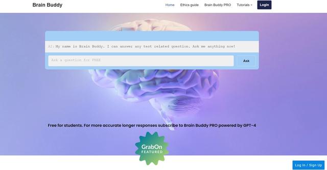 Brain Buddy - Get Personalised Tutoring with Brain Buddy's AI Technology