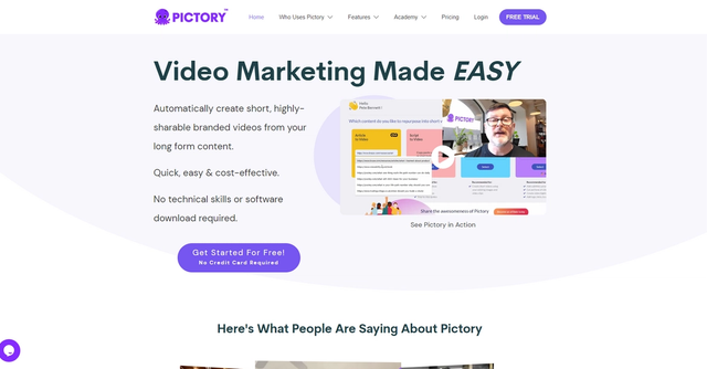 Pictory - Create engaging videos from scripts & blog posts.