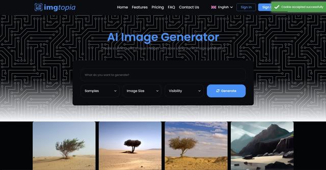 IMGtopia - Generated images made easy for all users.