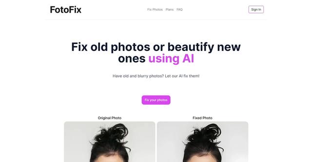 FotoFix - FotoFix: AI-Powered Photo Restoration and Enhancement Tool