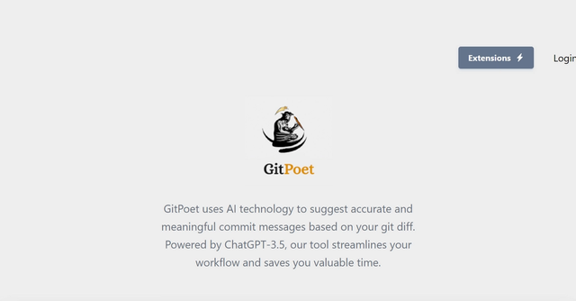 GitPoet - GitPoet uses AI technology to suggest accurate and meaningful commit messages based on your git diff.