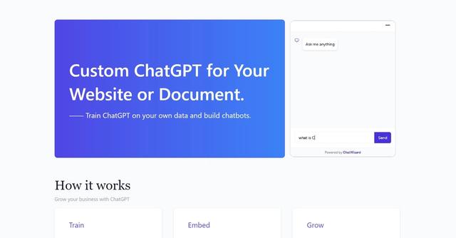 ChatWizard - ChatWizard is an Chatbot builder for your Website or Document
