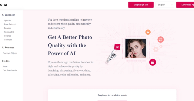 Avc.ai - Avc.ai is a powerful Online AI Image Enhancer that utilizes deep learning algorithms to automatically improve and restore photo quality