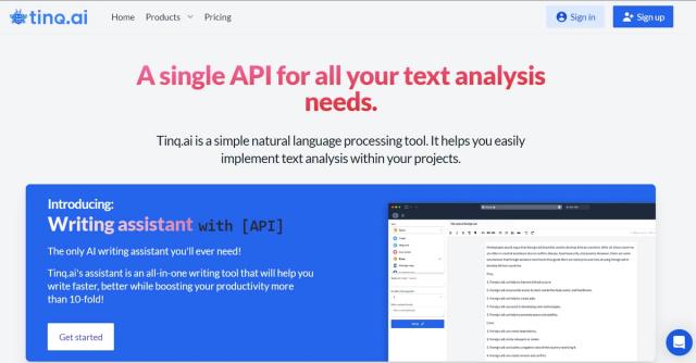 Tinq.ai - NLP API - Cutting-edge NLP APIs