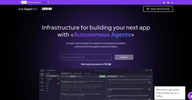 SuperAGI - Infrastructure for building your next app with Autonomous Agents