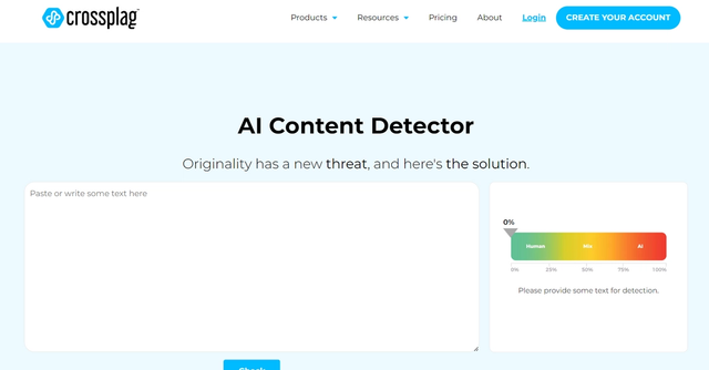 Crossplag - Detect instantly whether a text is AI-generated or human-written.