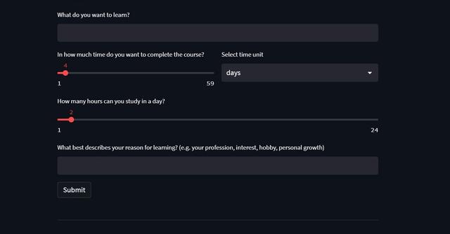 LearnPlan - Personalised syllabus creation based on user preferences.