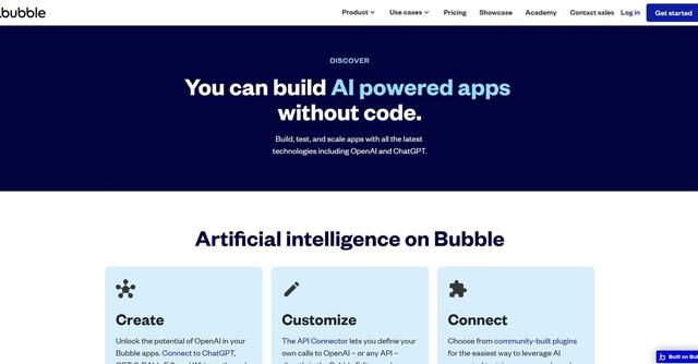 Bubble - Bubble is a powerful tool that allows users to build AI-powered apps without the need for coding.