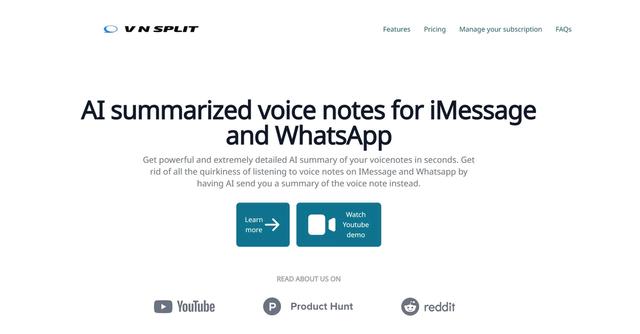 VN Split - Condenses voice notes in chats.