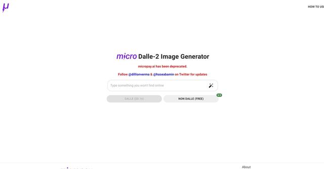 Micropay - Micropay's Dalle-2 Image Generator is an AI software designed to generate unique images that are not available online.