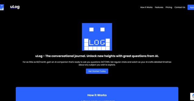 Ulog - uLog - The better AI Journal, it asks questions.