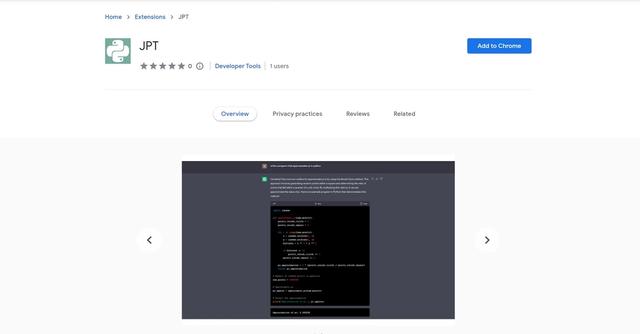 JPT - JPT is a Chrome extension that allows users to run Python code directly within ChatGPT instead of copying and pasting code back and forth.