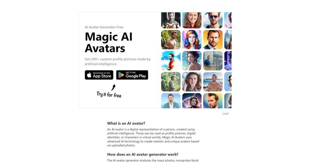 Magic AI Avatars - Magic AI Avatars is an AI-powered tool available for iOS and Android that allows users to create customized avatars.